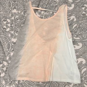White,pink and white Hollister tank top